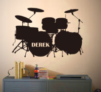 Personalised Name Decal: DRUM SET