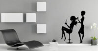 Wall Art Decal: Hairdressing Silhouette