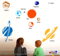 Kids Wall Decal Stickers: Outer Space Solar System