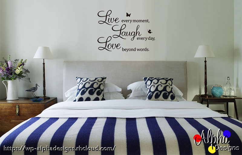 Art Decal: Wall Decal Life Quotes: Live, Laugh, Love