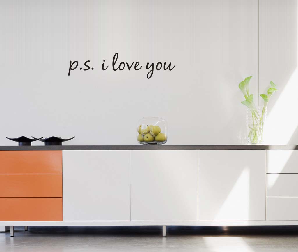 Art Decal: Wall Decal Life Quotes: p.s i love you
