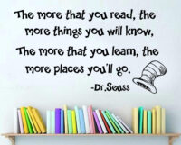 Art Decal: Wall Decal Life Quotes: The more you read and learn (Dr Seuss)-2