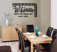 Art Decal: Wall Decal Life Quotes: Whanau: where life begins and never ends.