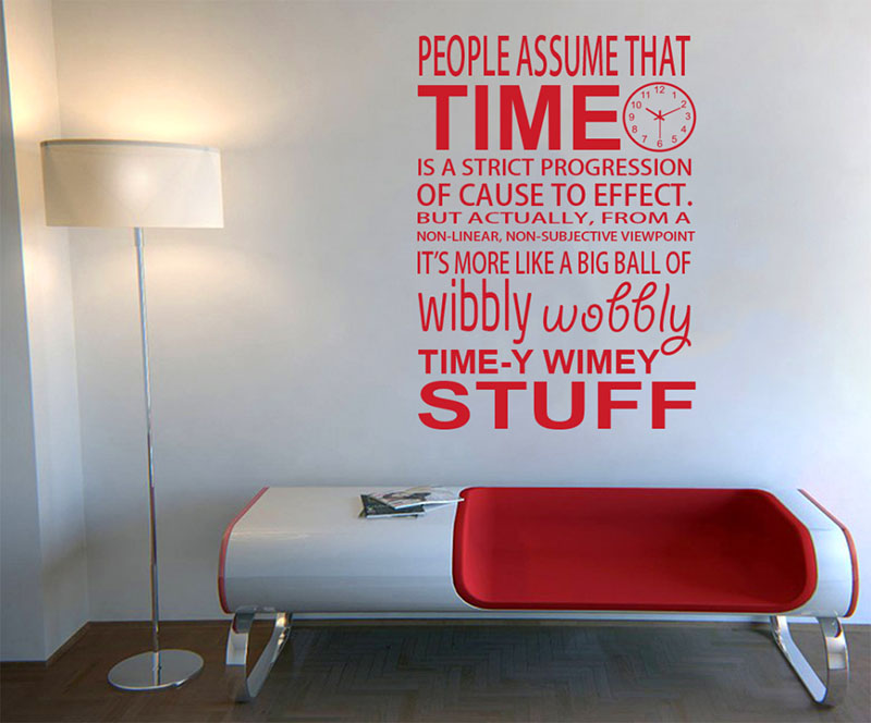 Art Decal: Wall Decal Life Quotes: Timey Wimey (Dr Who)