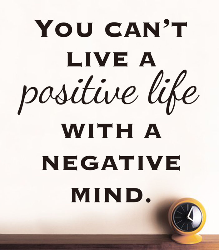 Art Decal: Wall Decal Life Quotes: Live a positive life