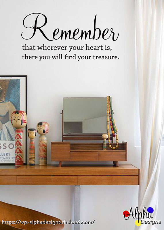 Art Decal: Wall Decal Life Quotes: You will find your treasure.