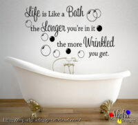 Art Decal: Wall Decal Life Quotes: Life is like a Bath