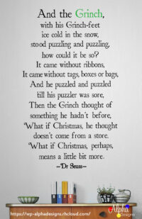 Art Decal: Wall Decal Life Quotes: The Grinch (Dr Seuss)