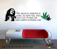 Art Decal: Wall Decal Life Quotes: The Truth (Bob Marley)