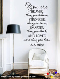 Art Decal: Wall Decal Life Quotes: Loved more than you know