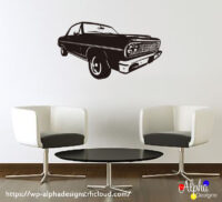 Kids Wall Decal Stickers: Muscle Car