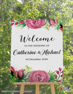 Wedding welcome decal for mirror, Celabration decoration sign, Vinyl graphic personalised sticker, Party event wall decals, Wedding event signs, Birthday party signs, Customized name decal, Business signs, Personalized decal, Baby shower sign, Poster printing