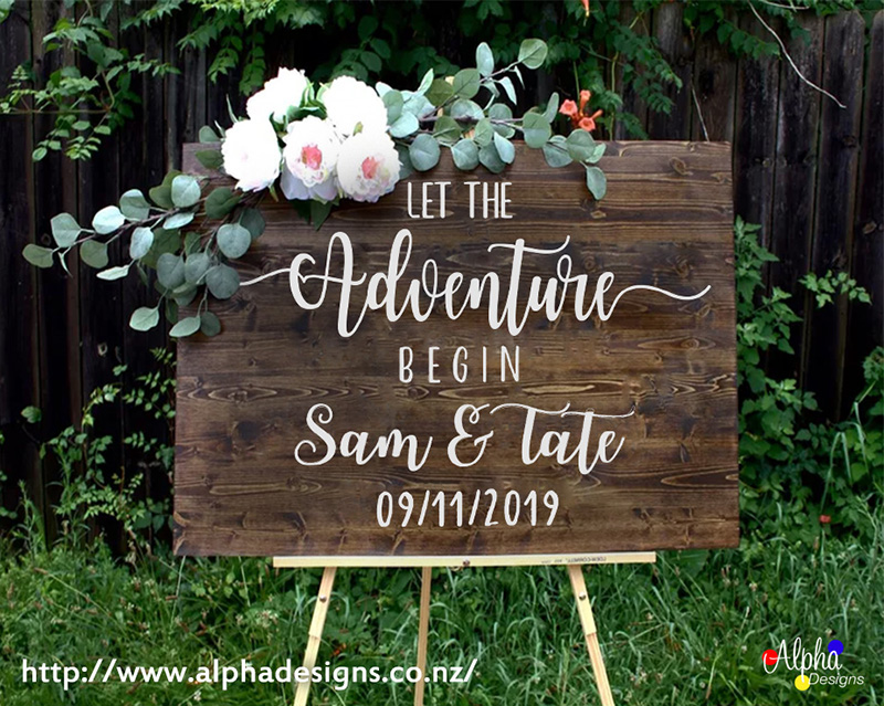 Pink Rustic Wood Effect Welcome To Our Wedding Personalised Wedding Sign 